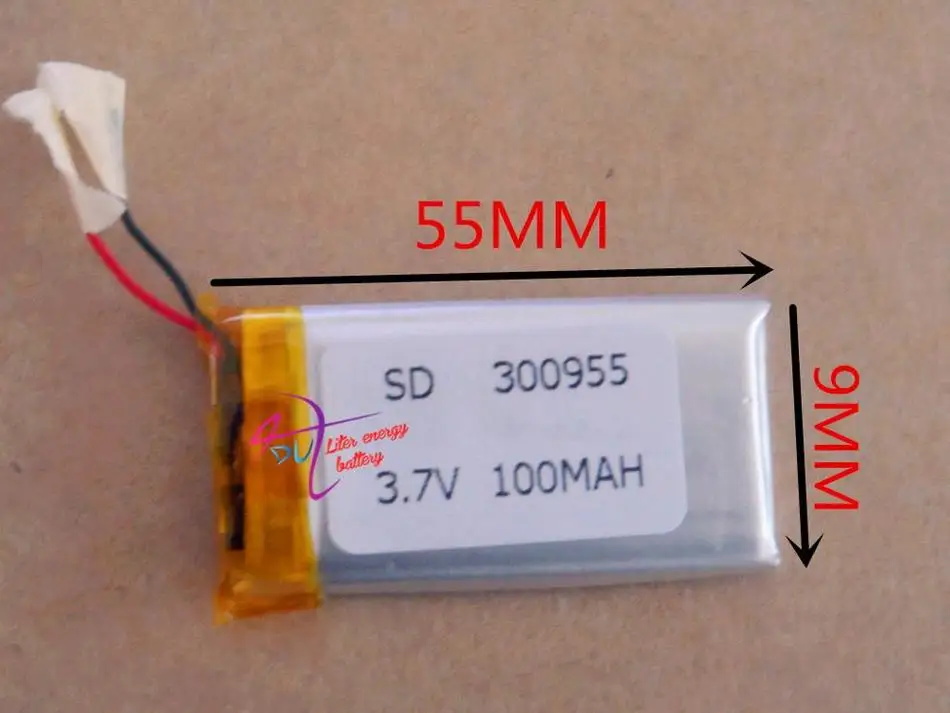 

300955A built-in rechargeable lithium polymer product 3.7V 100MA lithium battery protection board with gum ty