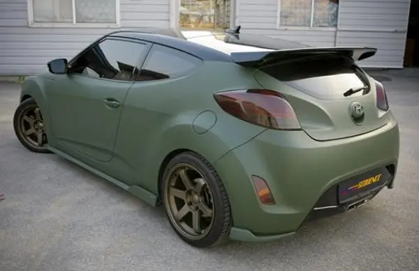 Non Turbo FIBER GLASS FRP For Veloster Sequenc Style Rear Spoiler Wing