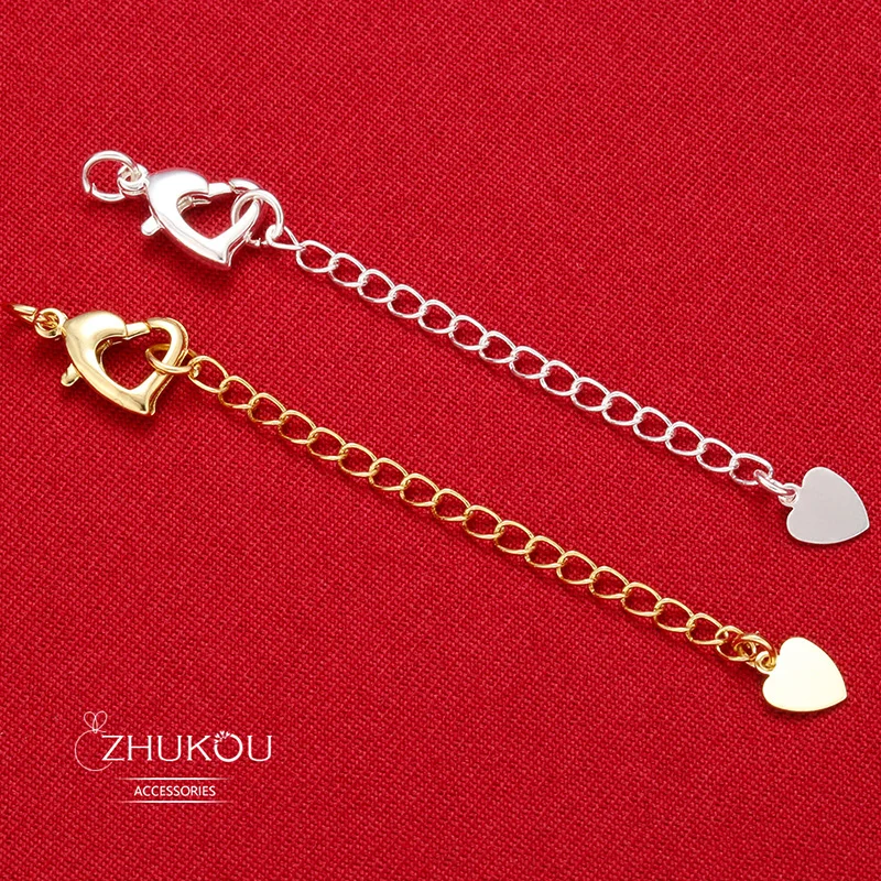 

ZHUKOU 2PCS 13x80mm high quality fashion gold silver chain for handmade keychain bracelet jewelry accessories Making model: VL19