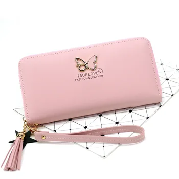 

Women Long Tassel Wallet New Bow Hollow Out Female Purse Case Phone Pocket Pouch Handbag Lady wallets clutch money bags Carteira