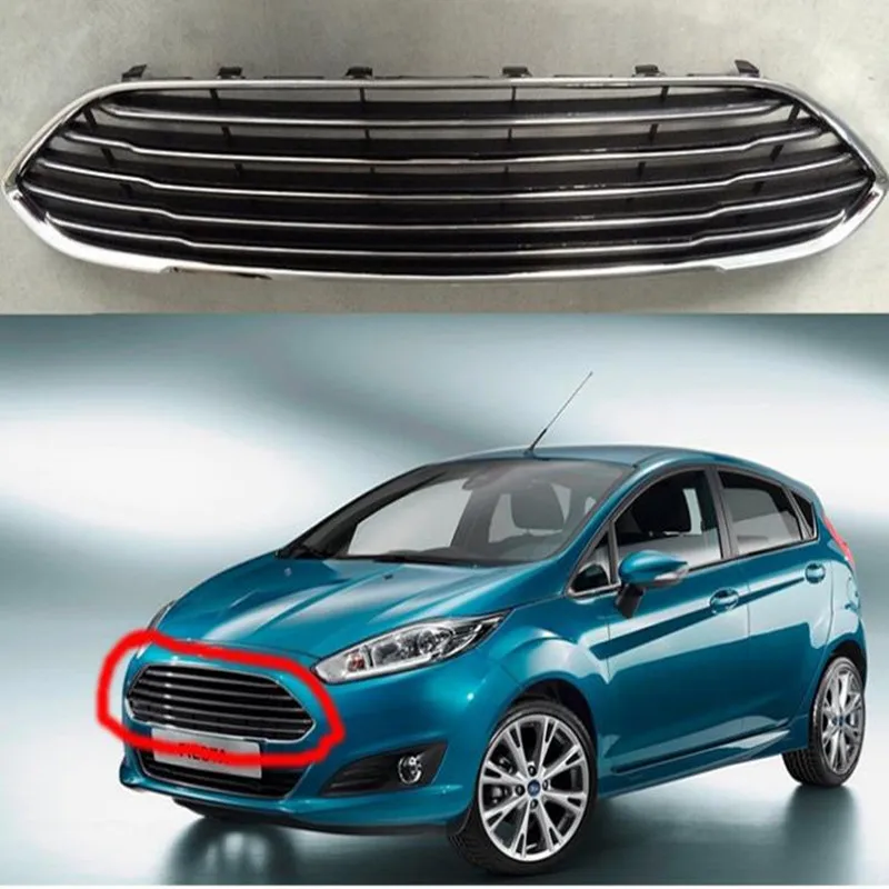 Высококачественные передние Грили из АБС верхняя решетка для Ford Fiesta 2013 2017