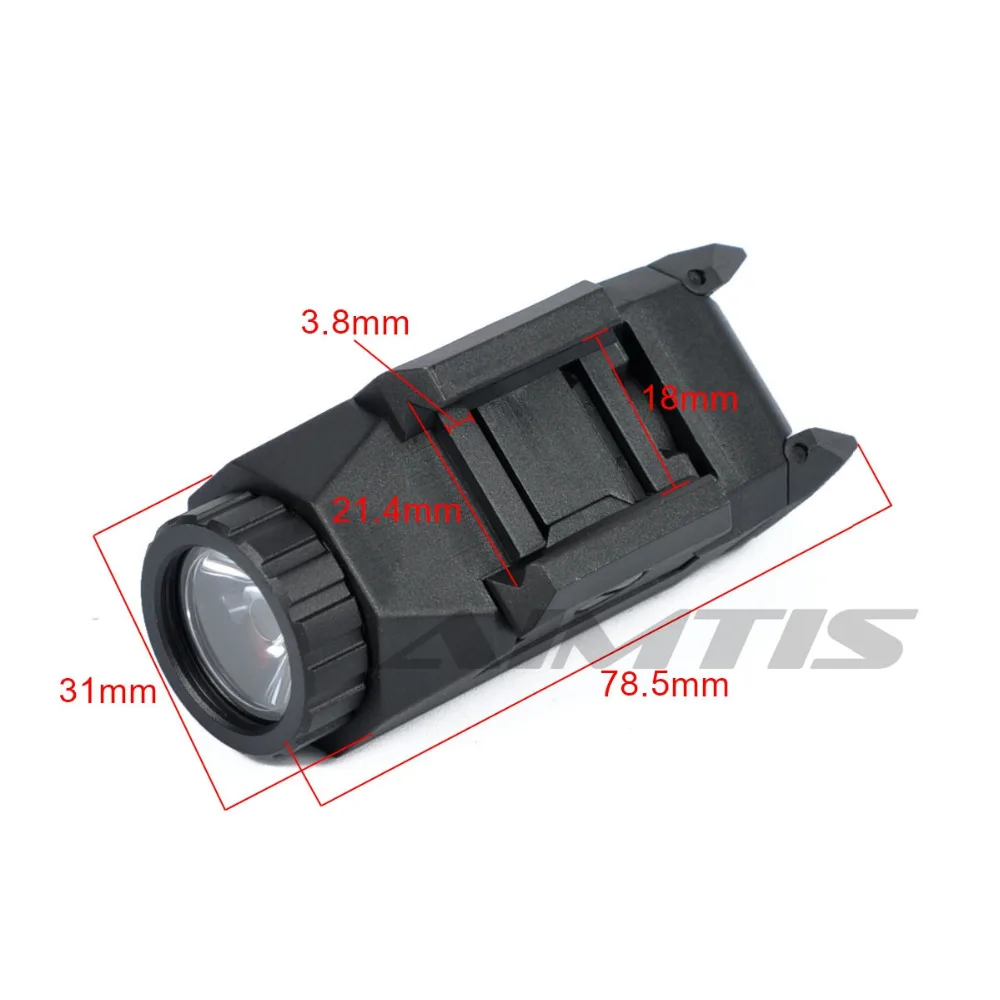 Branca para Glock Aimtis Tático Compacto Glock Pistola Luz Constante - Strobe Lanterna Led 17 19 18c Aple 20mm Ferroviário Apl 4 High Quality Esporte e Lazer