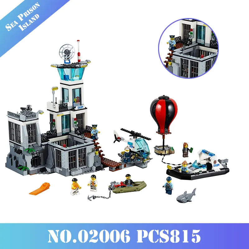 

Mailackers 815pcs Legoing Police Coast Guard Mobile Teams PRISON ISLAND Legoing Special police Building Blocks Toys For Children