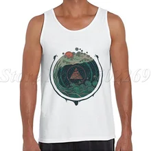 Новая мода загрязненной воды Дизайн Для мужчин топы принтом в стиле ретро Летняя майка