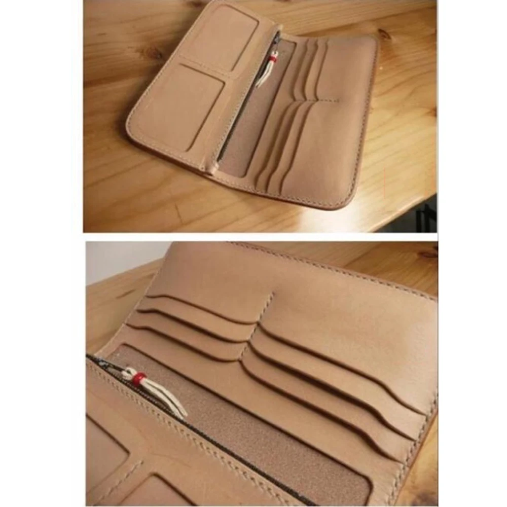 Японское стальное лезвие деревянная штамповка для Сделай Сам кожевенное ремесло многокарманное двойное фото положение бумажник нож форма удар набор инструментов