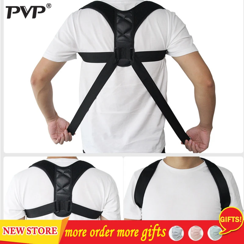 

Adjustable Back Posture Corrector Clavicle Spine Back Shoulder Lumbar Brace Support Belt Posture Correction Prevents Slouching