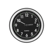 Самоклеющиеся светящиеся мини точные украшения круглые автомобильные часы Портативный Авто палка на аналоговый практичный стиль интерьера