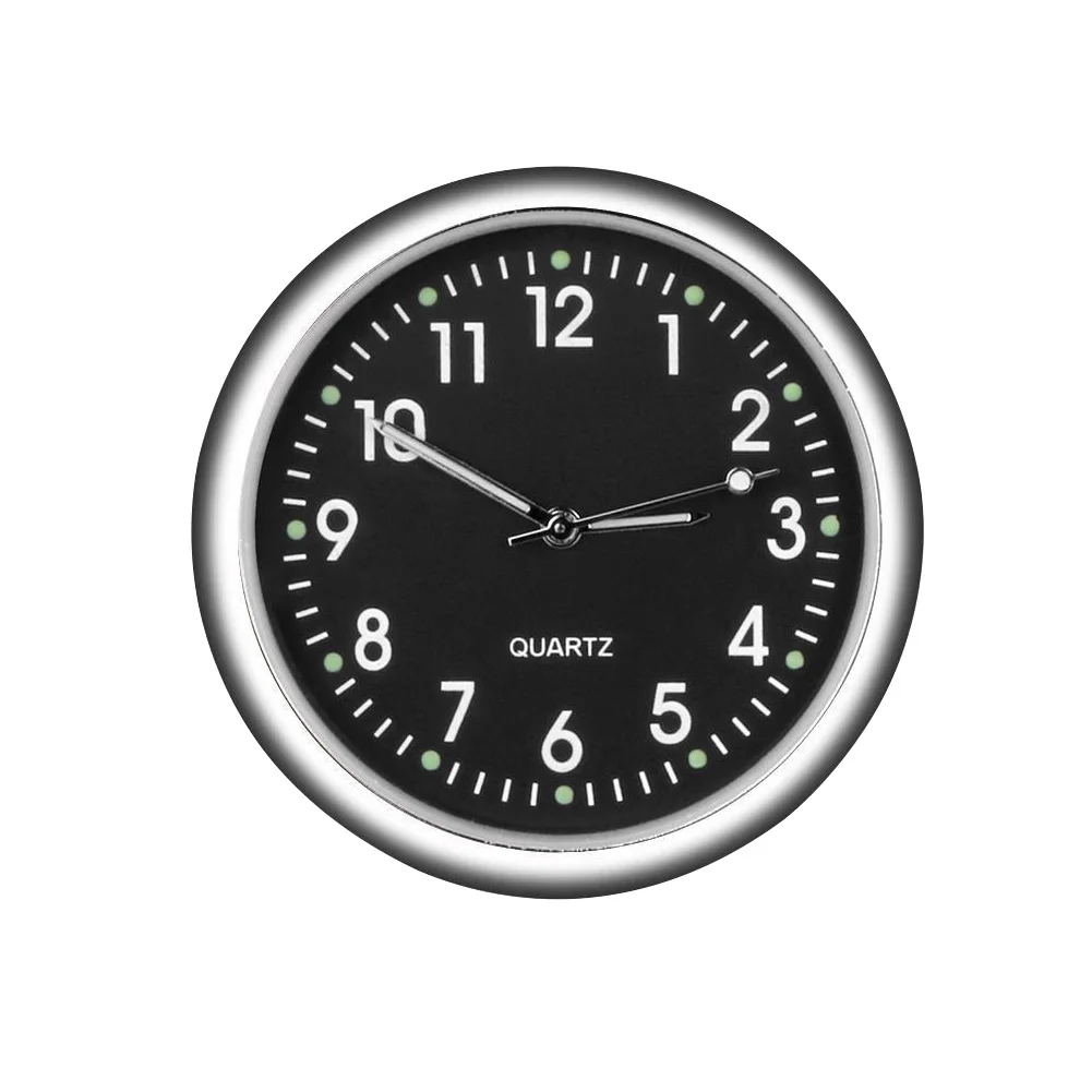 

Self Adhesive Luminous Mini Accurate Decoration Round Car Clock Portable Auto Stick On Analog Practical Styling Interior