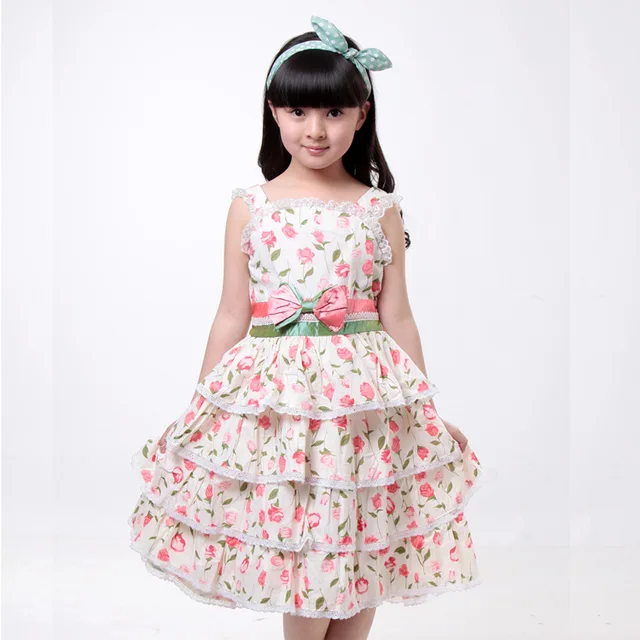 Kids dress girl girls cotton dresses little girls children clothing