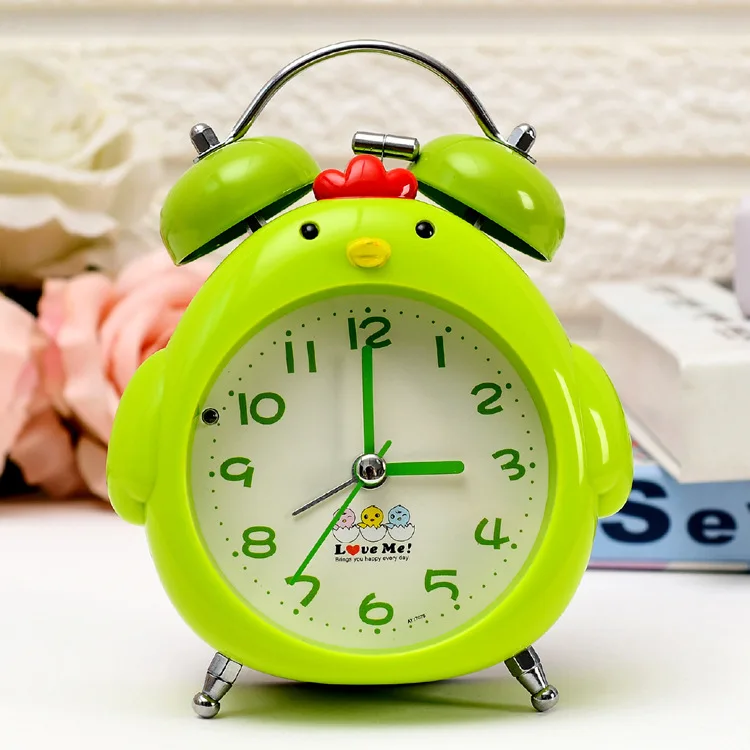 Portable Cute Mini Cartoon Kids Alarm Clock Desk Digital Clocks Home