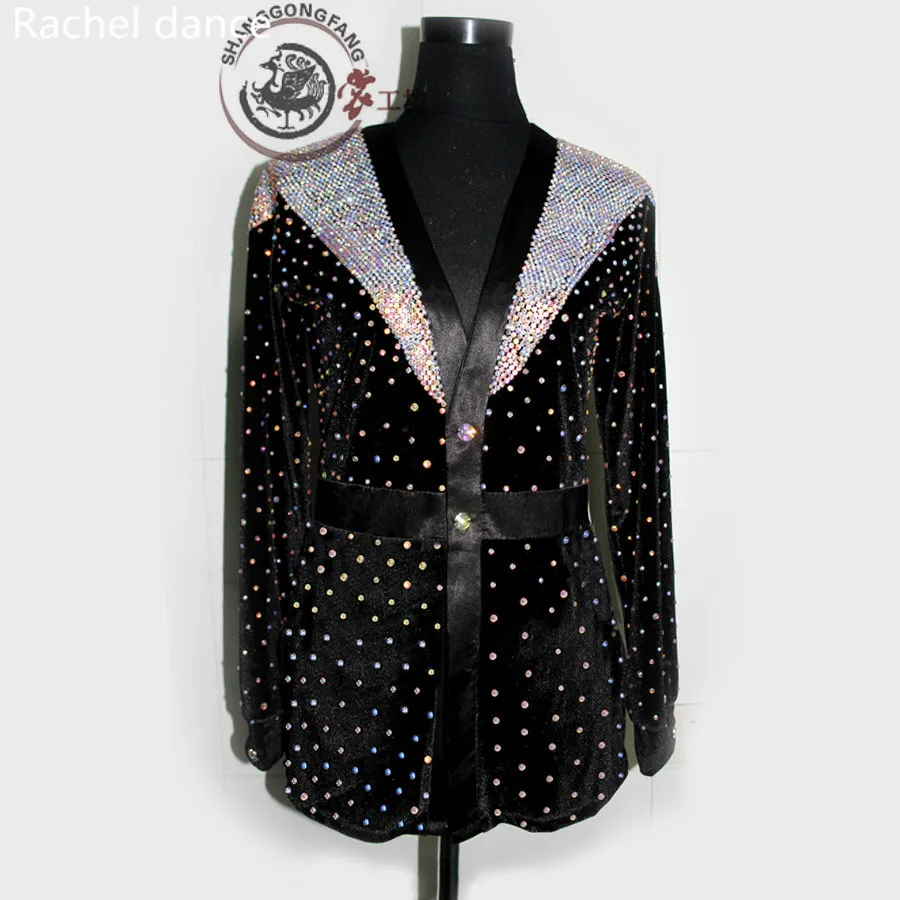 

Plus Size Men's Latin Dance Shirt Long Sleeve Ballroom Dance Top Leisure Practice Performance Costumes 2017 New Arrival