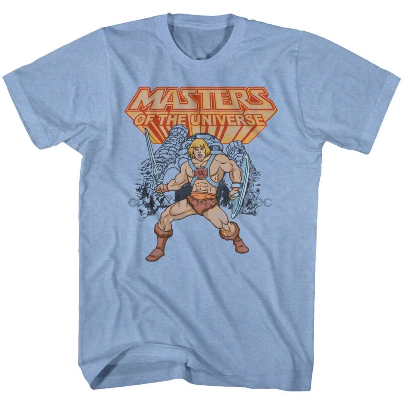 

He Man Masters Of The Universe Cartoon He Man With Sword & Shield Adult T Shirt