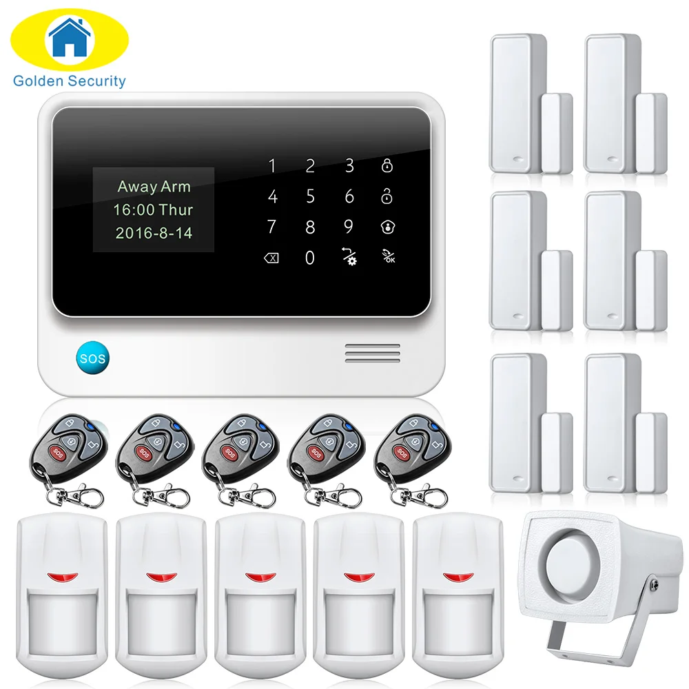 G90B-PLUS WiFi GSM GPRS Alarm System Sensor Detector kit Alarm Systems Security Home GSM Alarm Burglar Security Apps Control