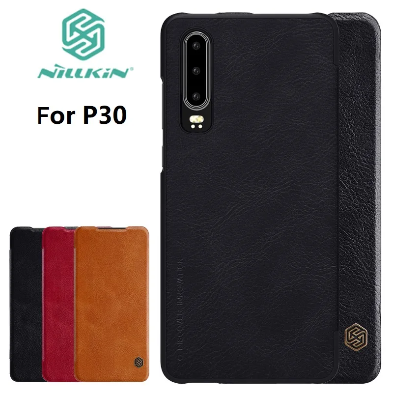 

For Huawei P20 P30 Nillkin vintage Qin flip cover PU Leather Case back case mobile case cover For Huawei P20 p30 Pro Lite Films