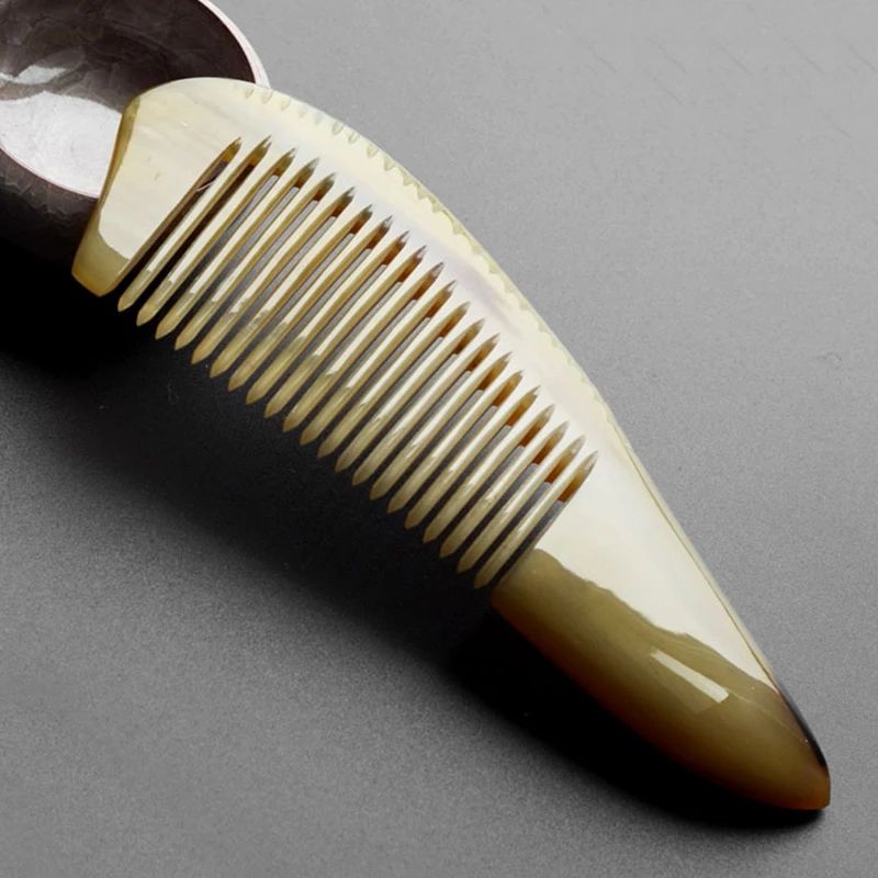 Natural Ox Horn Comb Anti Static Health Care Hair Brush Massage Combs