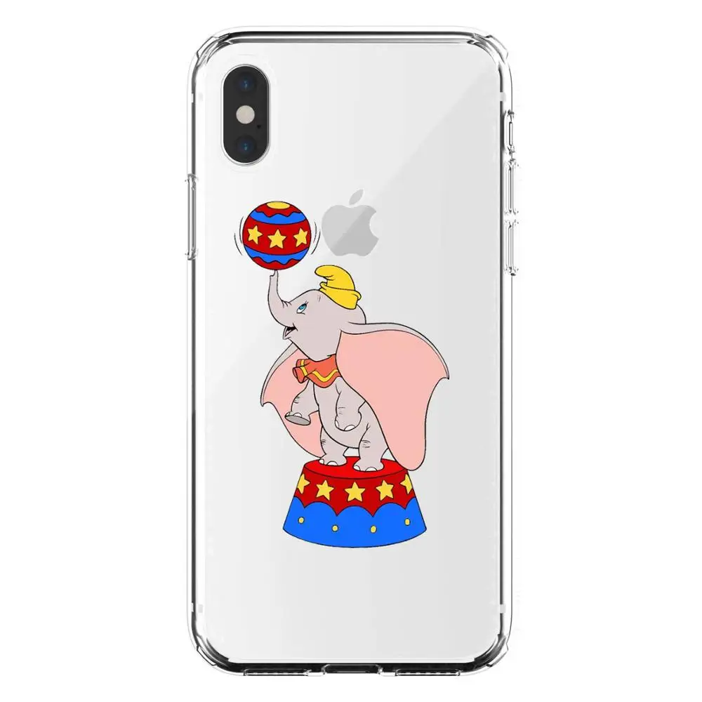 Милый мультфильм анимированные Disneys Dumbo Мягкий силиконовый чехол для iPhone 11 Pro MAX 6 7 8Plus SE 5 5S 6 7 8 MAX XR XS X10 чехол для телефона - Цвет: TPU