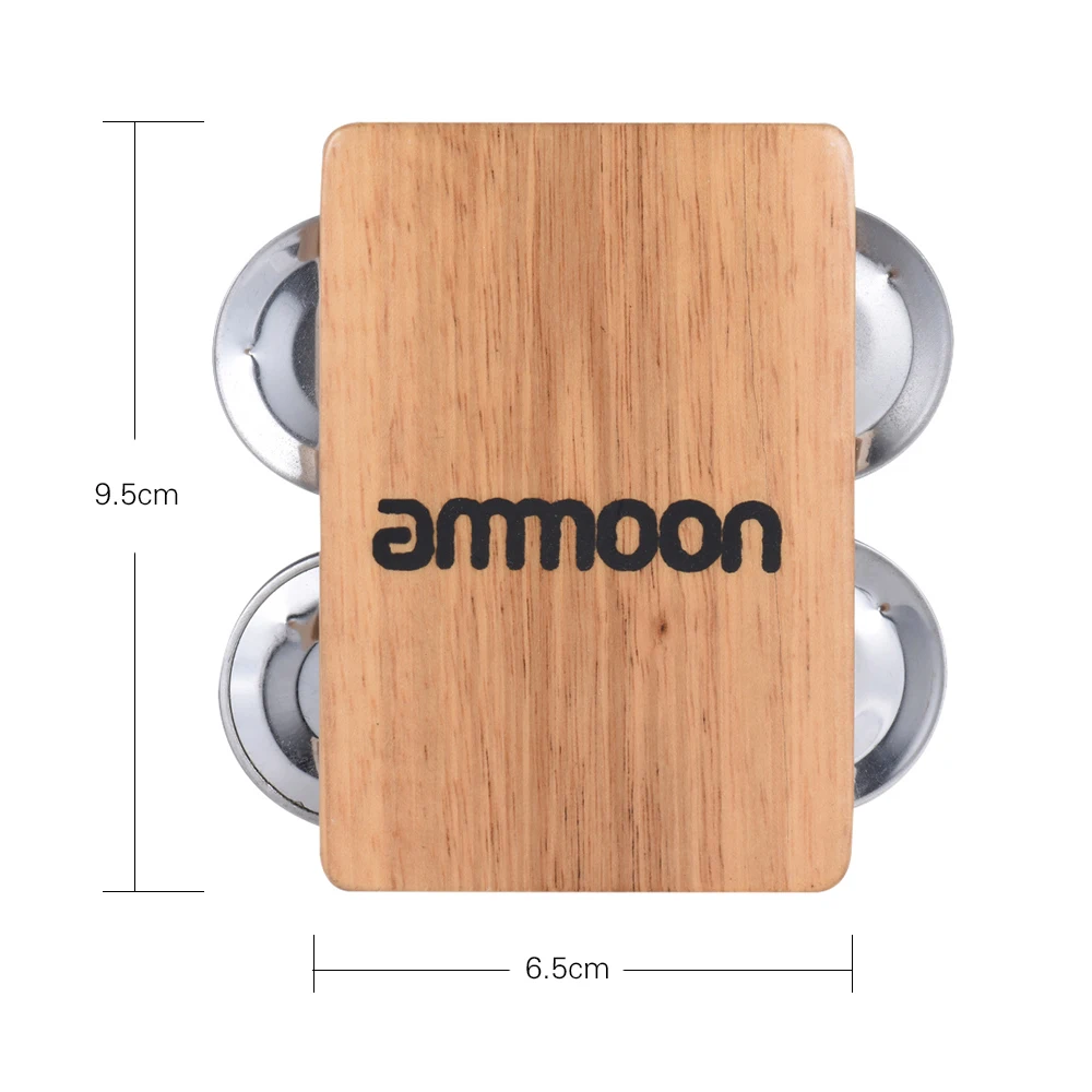Ammoon 4-звон колокола Кастанет кахон, барабан компаньон аксессуар для ручных ударных инструментов