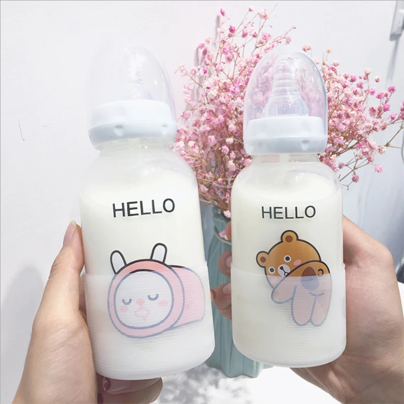 2018 корейский милый сердцу кошка бутылка для взрослых студенток бутылочки очки