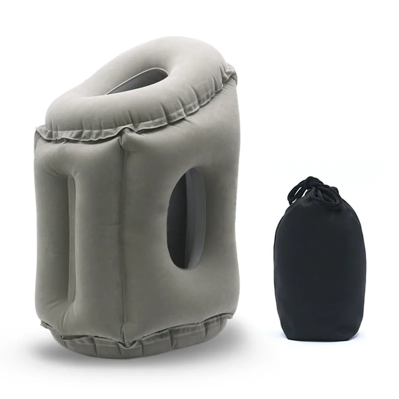 Upgraded Inflatable Air Cushion Travel Pillow Headrest Chin Support Cushions for Airplane Plane Car Office Rest Neck Nap Pillows