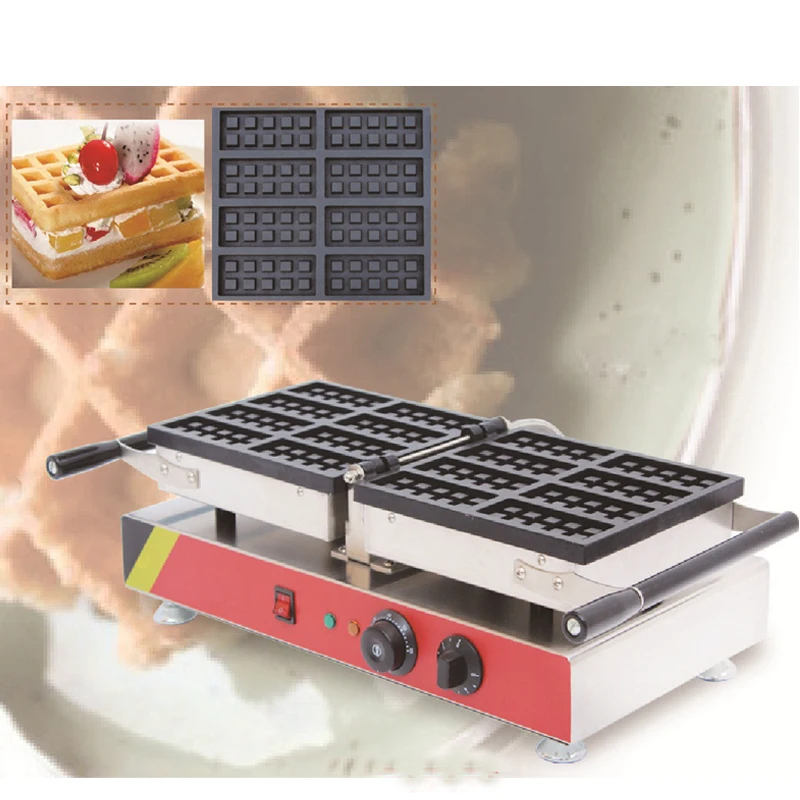 

Commercial waffle maker flip 8 square waffle making machine mini electric waffle maker egg waffle muffin pan