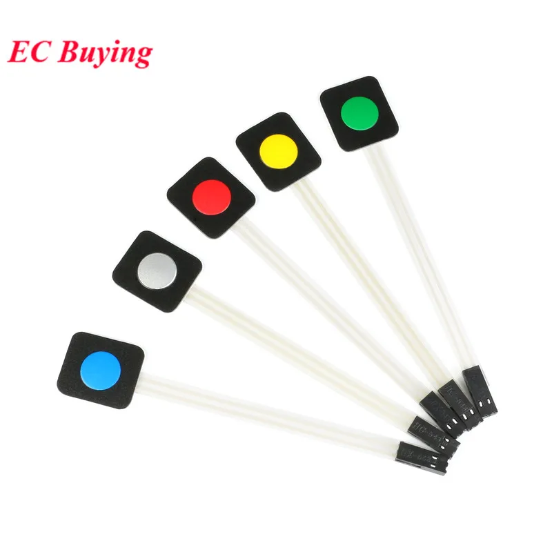 

Membrane Switch Keypad 1 Key Matrix Membrane Switch Red Blue Green Gray Yellow Color Keyboard Board for Arduino DIY Single Key