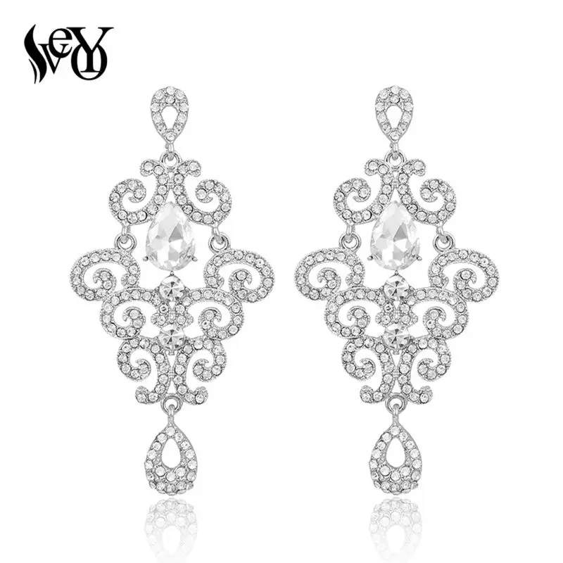 

VEYO Full Of Rhinestone Crystal Earrings For Woman Drop Earrings Luxury Vintage brincos Pendientes High Quality
