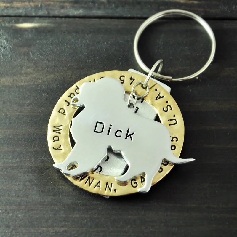 

King Charles Cavalier spaniel Dog Tag, Personalized Dog Tag, Pet ID Tag, Hand Stamped, Customized Name, Engraved Dog Jewelry