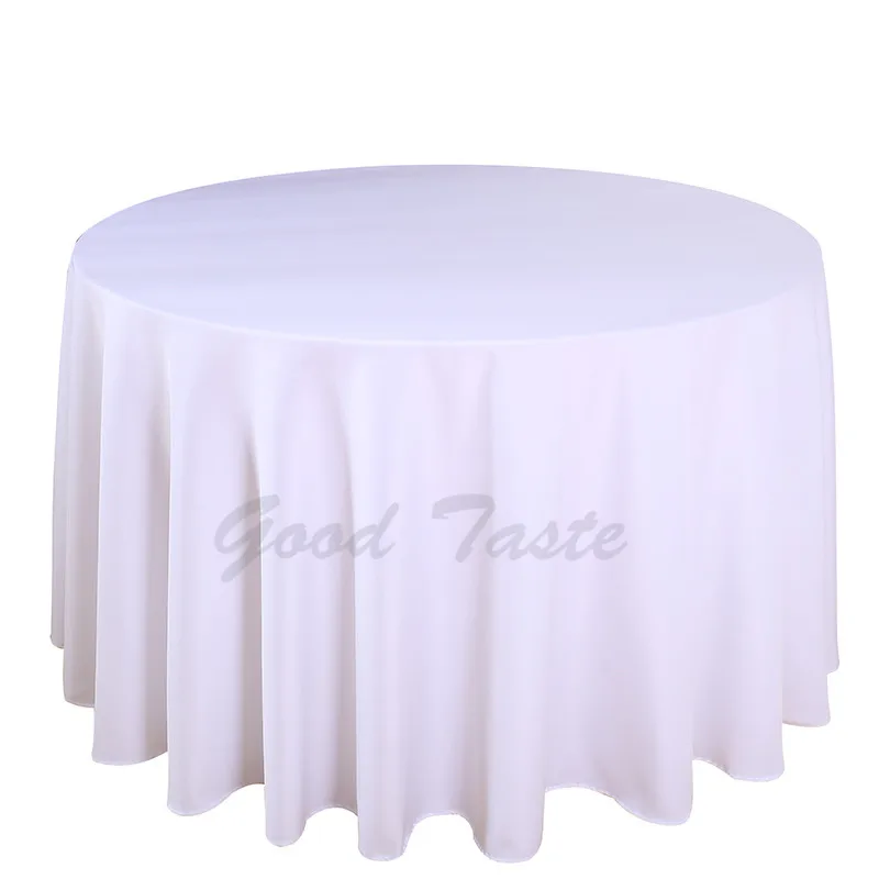 

10PCS/Lot Wedding Table Cloth Polyester Round Rectangular for Banquet Restaurant Party Dining Hotel Machine Washable Table Linen