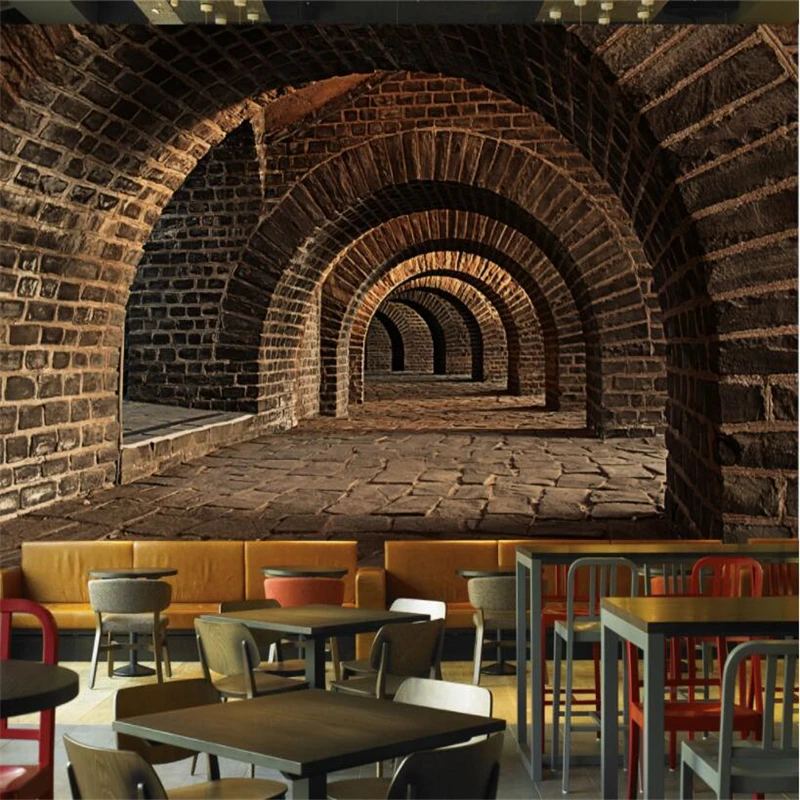 3d обои beibehang на заказ Настенные с подземным туннелем и каналом Декор для дома