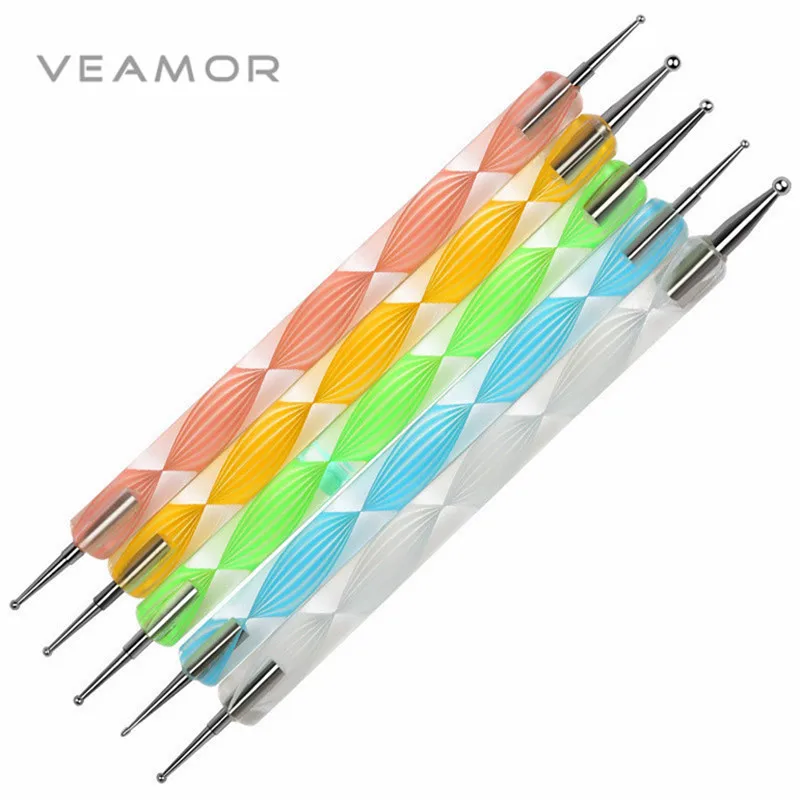 

New 5pcs/set Nail Art Design Brushes Set Dotting Painting Drawing Polish Pen Tools Nail Tips UV Nail Gel Polish Newest