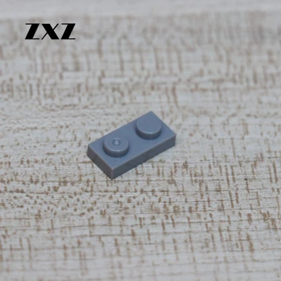 200 шт. пластина MOC 1x2 короткая часть DIY креативные Обучающие основы строительные блоки фигурные кирпичи совместимый с лего 3023 - Цвет: Grey