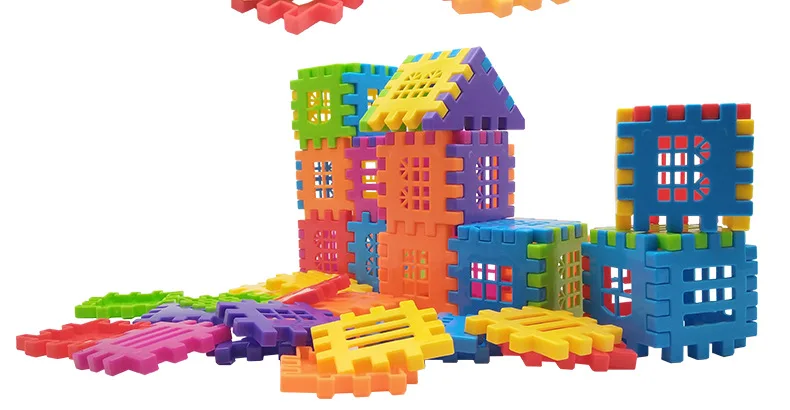 Детские пластиковые строительные блоки, сборные головоломки, игрушки, сделай сам, замок, сборка, строительные блоки, игрушки, раннее образование, подарки