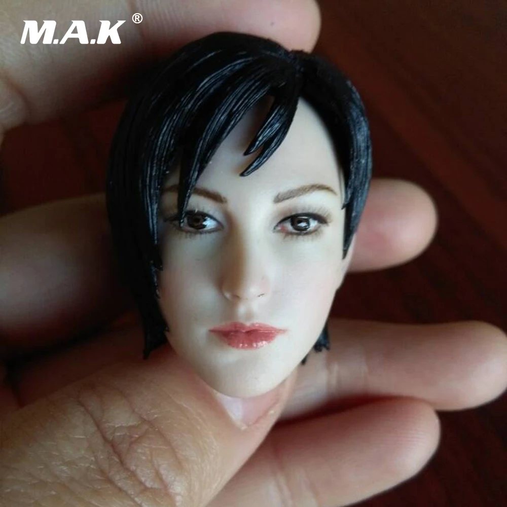 1:6 Scale Famle Head Sculpt Ada Wong with Short Hair Head Carving Model Toy For 12 1:6 Scale Famle Head Sculpt Ada Wong with Short Hair Head Carving Model Toy For 12