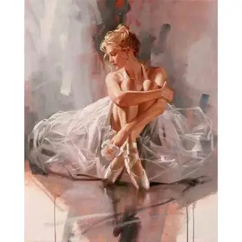 

5d diy Diamond Cross Stitch Kit Diamond Embroidery Home Decor Elegant Dancer Mosaic Pattern KBL