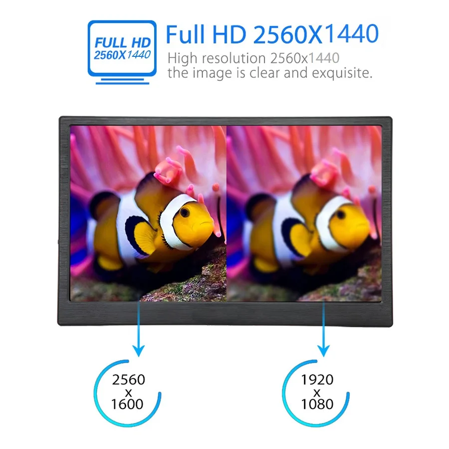 Монитор Nexan 13 3 дюйма 2K UHD IPS 2560x1440 1080P 10 1 дюймовый дисплей двойной HDMI для ПК DVD PS3 PS4 Xbox