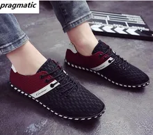 Style Casual Shoes Men Breathable Mesh Runner Walking Shoes Mens footwear Shoes Lace-up Flats Tenis Hombre Chaussure Homme Tufli