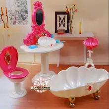 Подлинная модница для принцессы Барби ванная комната 1/6 bjd кукла Ванна пластиковый домик мебель аксессуары набор игрушек
