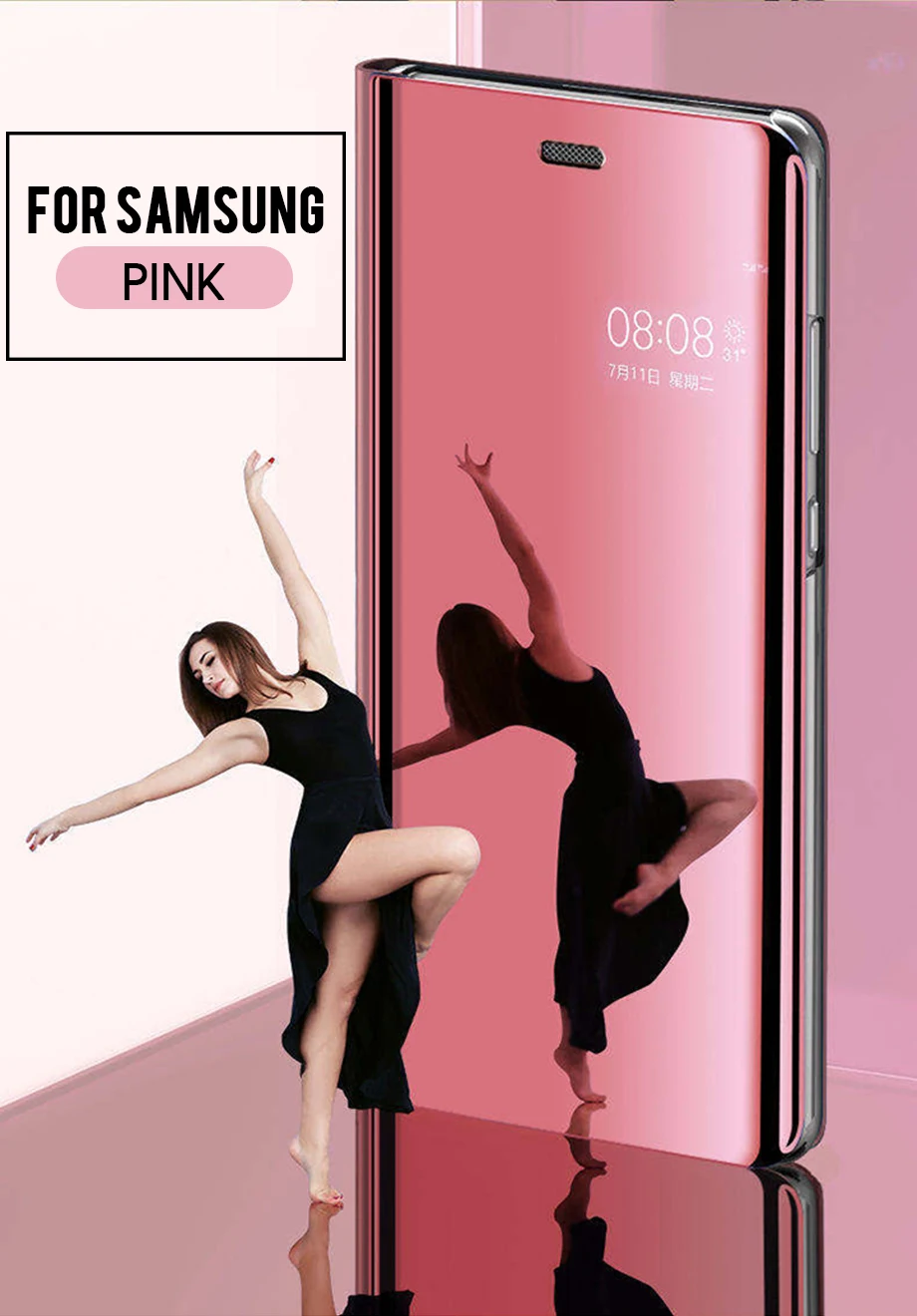 Умный зеркальный флип-чехол для samsung Galaxy A30 A50 A10 S8 S9 Plus Note 9 8 чехол для A3 A5 A7 A6 A8 плюс S7 крышка чехол s