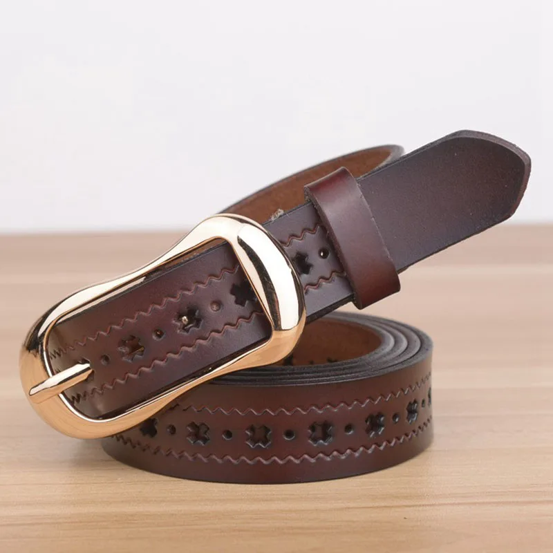 Fashion New Women Leather Belt Female Cowhide Strap Belts Brand Styel