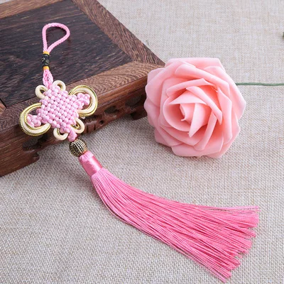 1 Pcs Tassel Chinese Tassel Craft Knot Tassel Pendant Crafts Home Decoration Chinese Characteristics Gift Ornaments Pendant - Цвет: pink