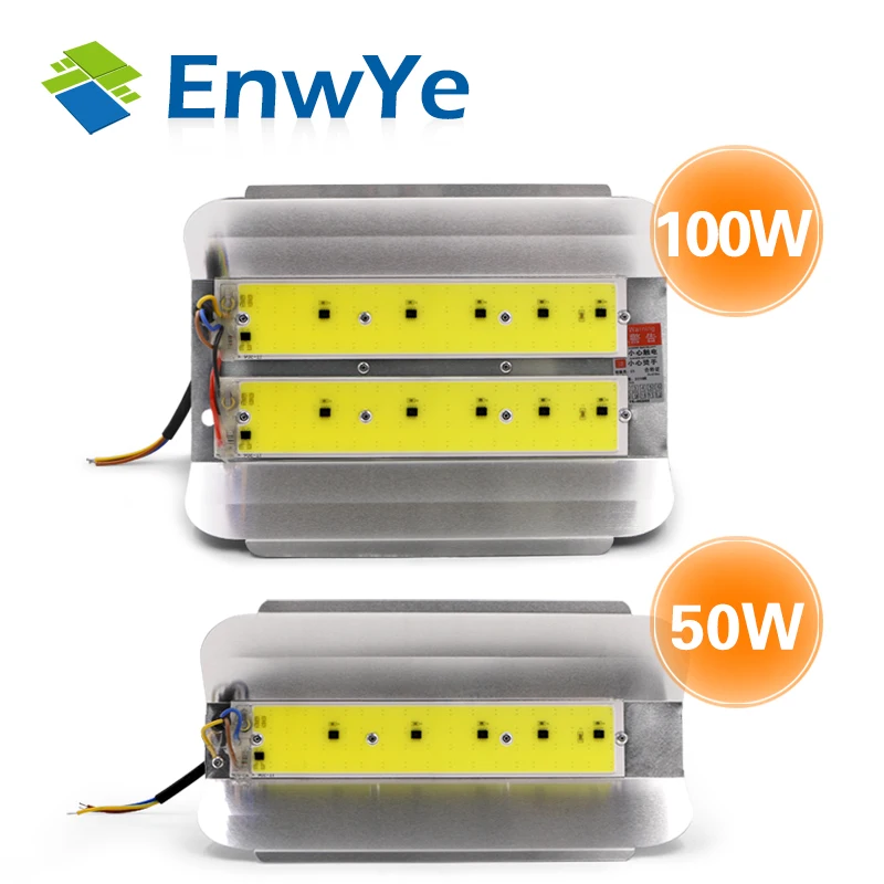 

EnwYe 220V LED Spotlight Refletor 50W 100W COB Simple floodlight LED Outdoor Lighting Garden Lamp Newest