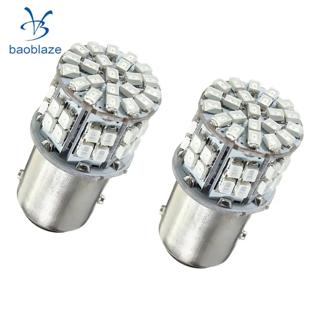 2X 1157 1206 50SMD LED Brake Stop Light Taillight Turn Signal Lamp Bulbs Red