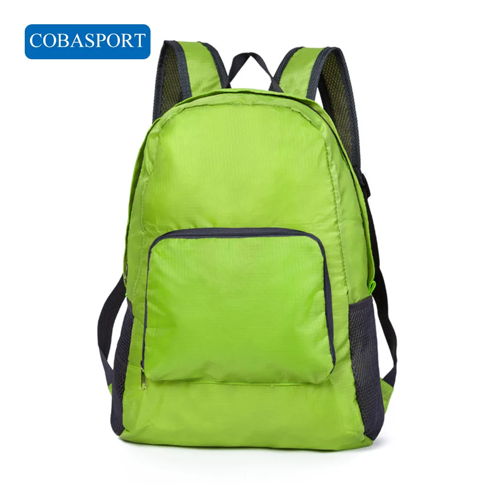 

COBASPORT New Korean Version Outdoor Travel Backpack Toilet bag Nylon Foldable Shoulder Bag Skiing Bags Sport Bags Green