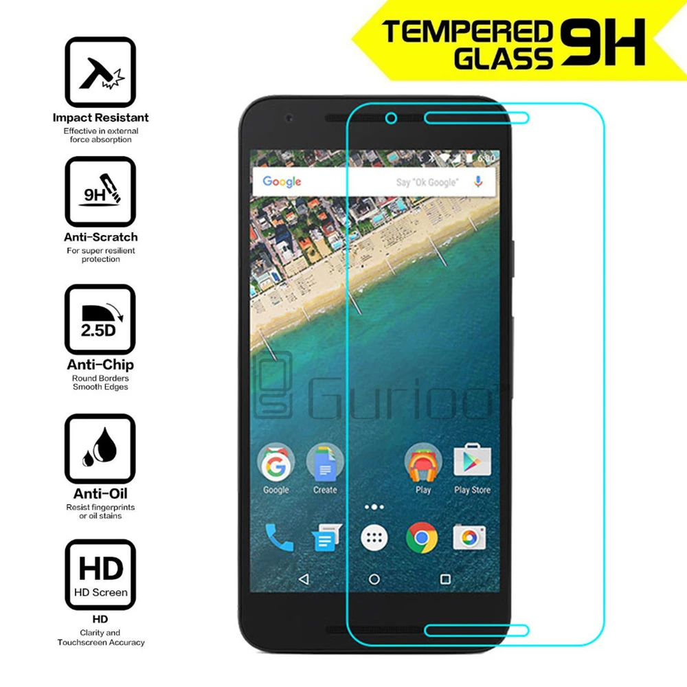 Взрывозащищенное Закаленное стекло для LG Google Nexus 5X 5 6P 6 Nexus5 Премиум Защитная