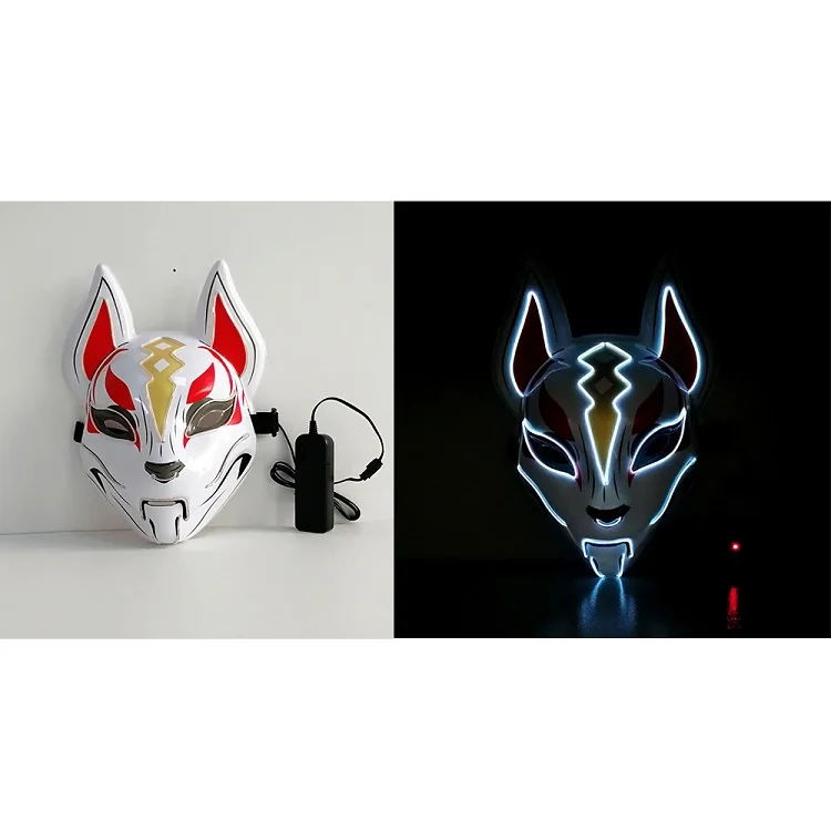 Fortniter Fox Mask Led Light Mask Halloween Pary Cosplay Prop Adult Kids Drift Mask Christmas Gift (25)