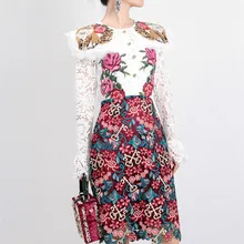 Высококачественная Новая мода, дизайнерская юбка с рюшами, ручная работа, цветочный волшебный ключ, вышивка S; im, универсальная юбка с бутонами