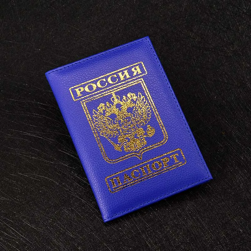 Розовый Обложка на паспорт России заграничного паспорта чехол Для женщин милые модные чехлы для паспорта, мягкие из искусственной кожи паспорт протектор - Цвет: blue