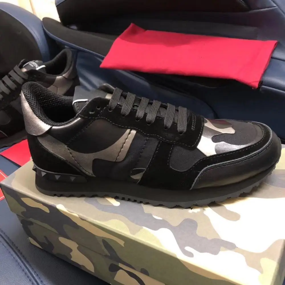 

2019 new men's casual shoes material camouflage leather original camouflage casual shoes with box