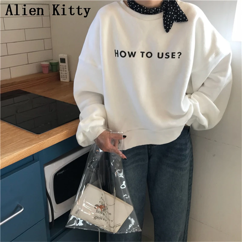 Alien Kitty/Осенняя Высококачественная Свободная Женская Повседневная Толстовка