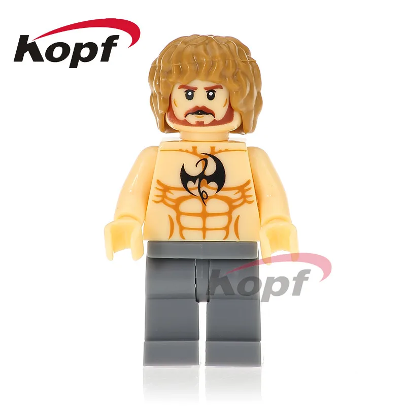 

Single Sale Super Heroes Iron Fist Mister Terrific Elektra Green Lantern Building Blocks Collection Children Gift Toys XH 733